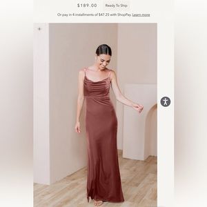 Revelry Skye Velvet bridesmaid dress in terracotta